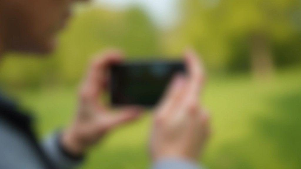 Rankos laikančios telefoną stabiliai, fotografavimo pozicija lauke